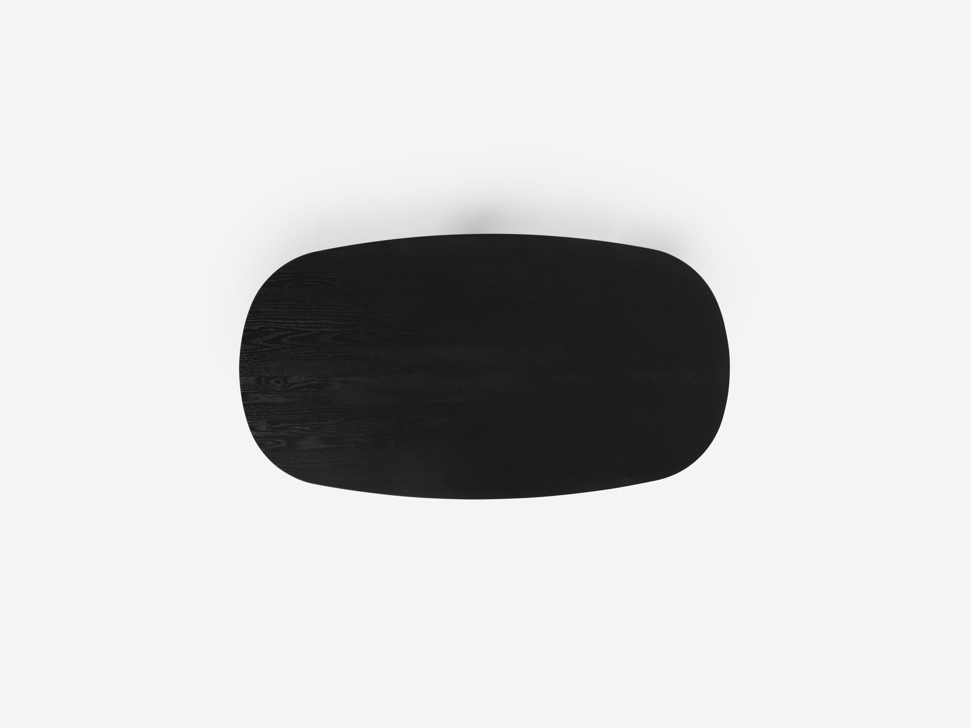 Small black dining table top view